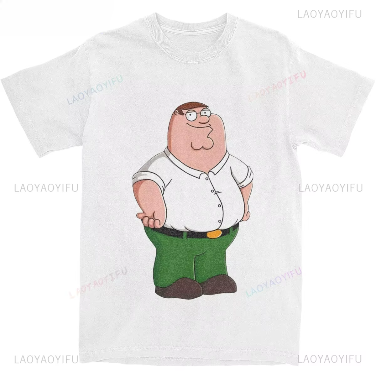 Family Guy Peter Griffin T-Shirt unisexe pour hommes femmes-t-shirt en coton graphique dessin animé Streetwear col rond manches courtes comédie