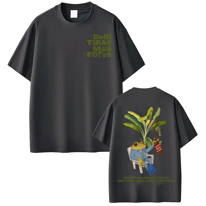 T-shirt Rapper Bad Bunny Debi Tirar Mas Fotos DTMF World Tour T-shirts Homme Femme Mode Vintage Hip Hop Streetwear