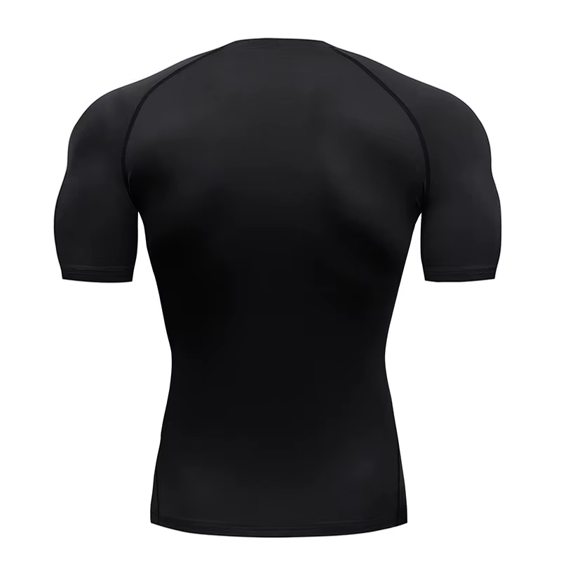 2025 Compression t-shirt hommes à manches courtes Sport t-shirts Fitness course vêtements