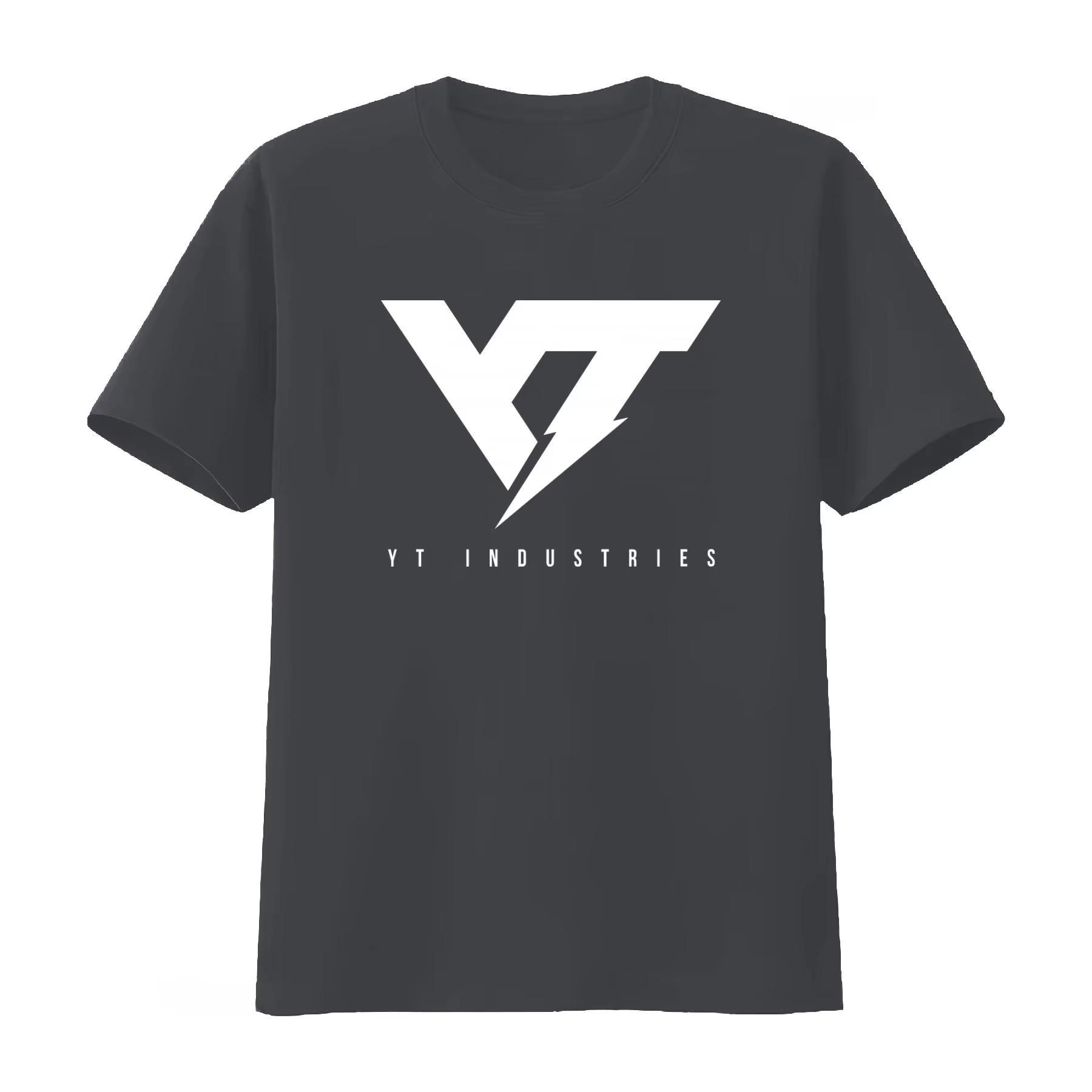 T-shirt imprimé logo Yt Industries pour homme et femme, style streetwear tendance, respirant, collection été 2026