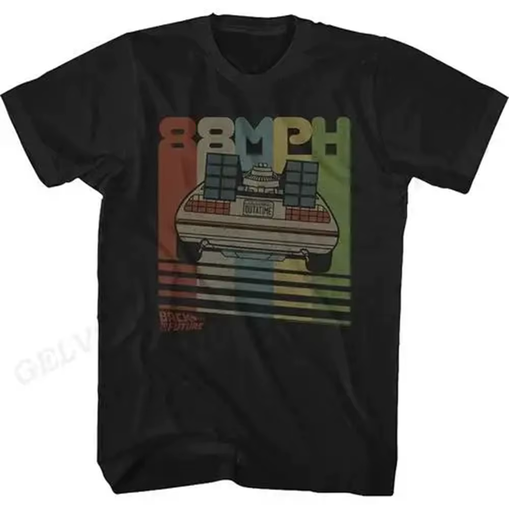 Retour vers le futur t-shirt imprimé graphique hommes femmes mode Hip Hop Streetwear à manches courtes grande taille