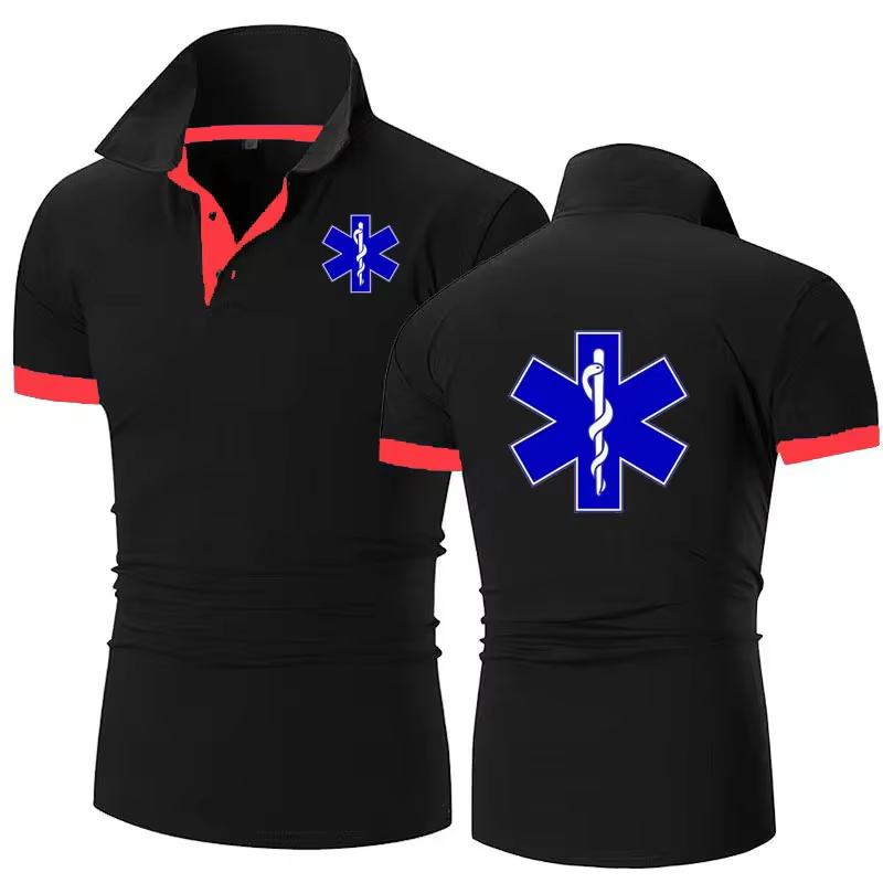 EMT Paramedic Services médicaux d'urgence polo hommes t-shirt style décontracté de haute qualité correspondant couleur coton homme revers petit haut