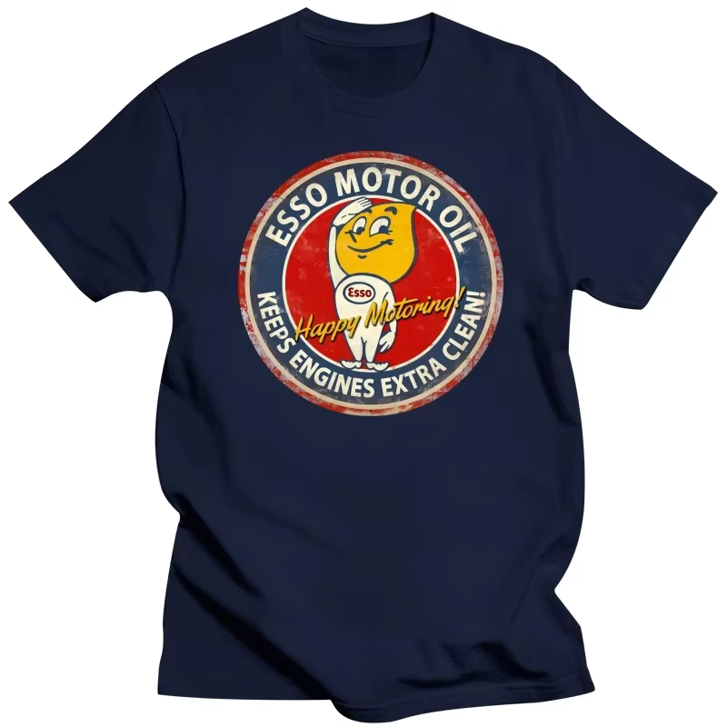 T-shirt logo Esso, rétro, gazole