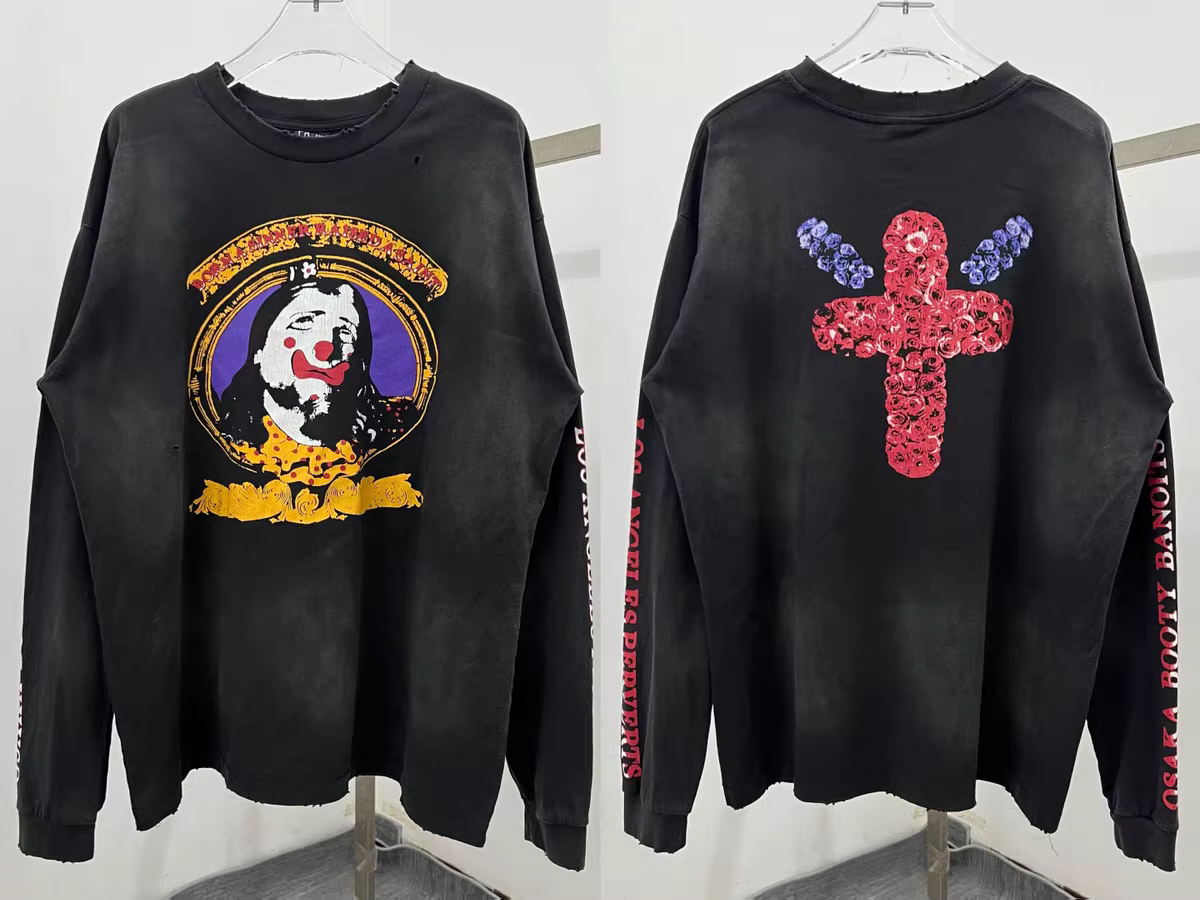 Saint 25AW SS manches longues T-shirt hommes femmes haute qualité tissu lourd unisexe hauts