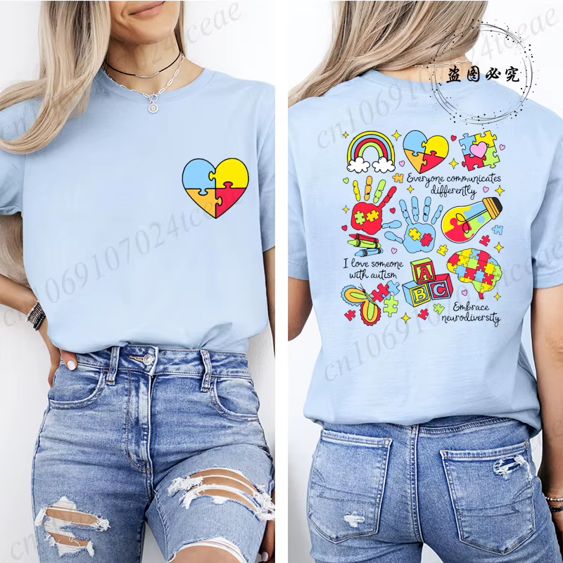 T-shirt personnalisé sur le thème de l'autisme