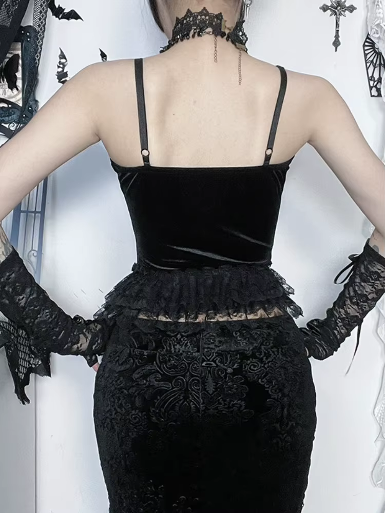 Camisole en velours pour femmes