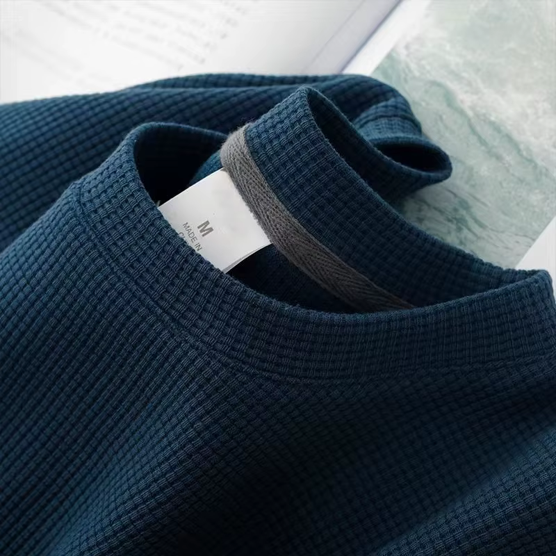 T-shirt gaufré à manches courtes pour hommes et femmes