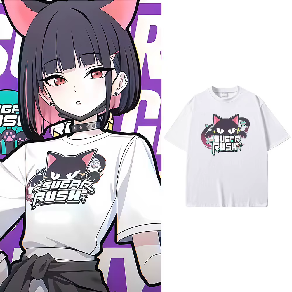 T-shirt bleu de style Anime Archive