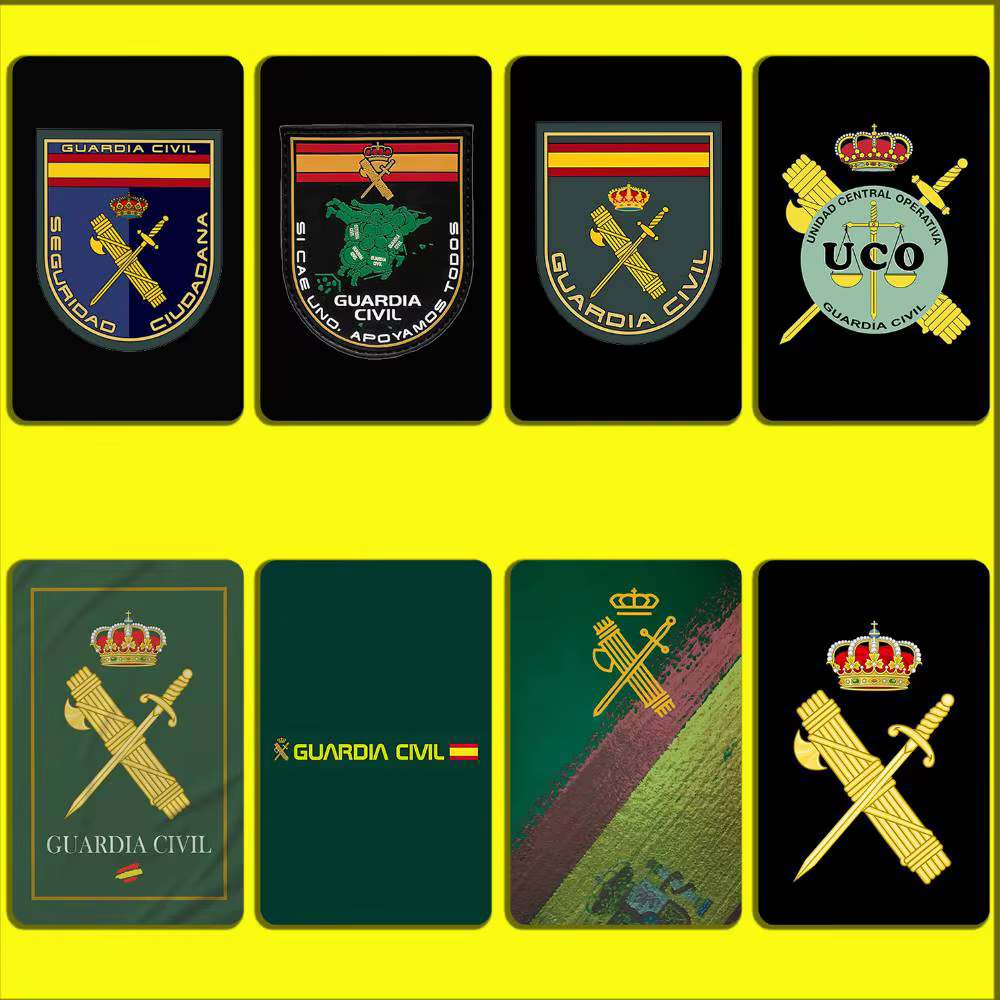 Autocollants de carte d'emblème civil de la garde espagnole pour cartes de crédit bancaire de débito autocollant de