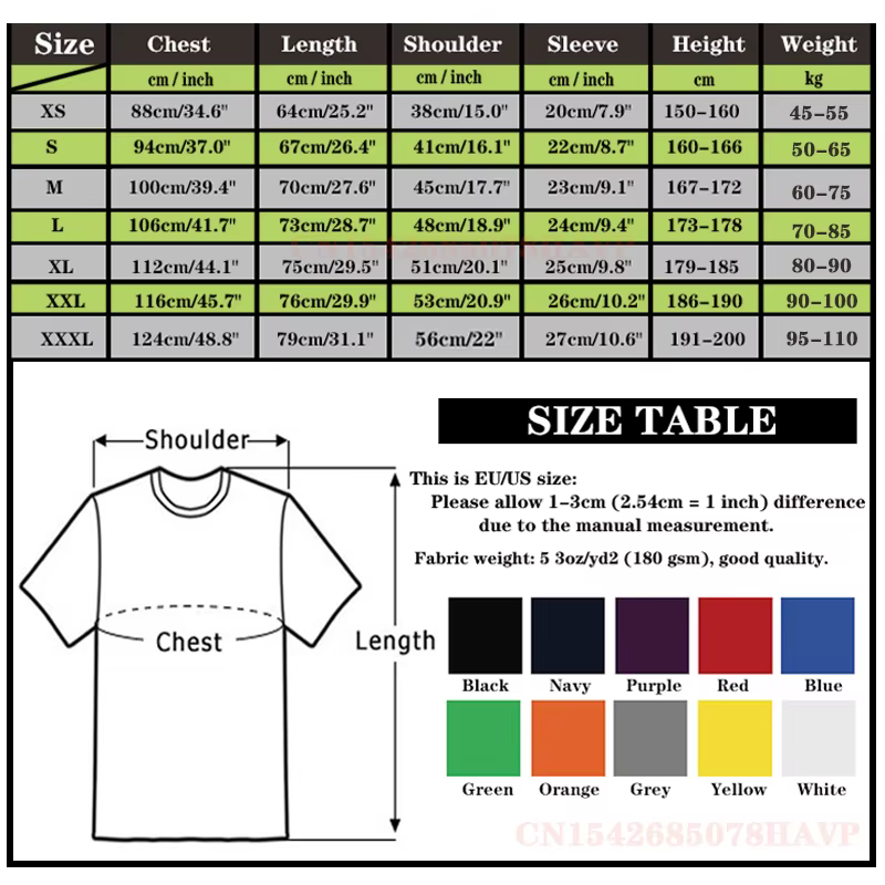 T-Shirt Classique en Coton Pur pour Homme