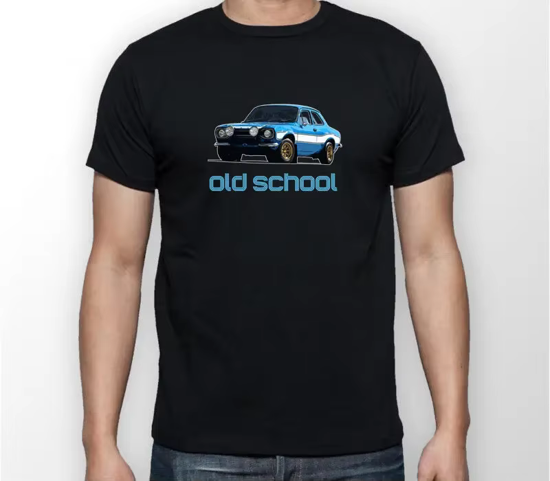 T-shirt Homme Coton Été Unique Streetwear Marque Classique Rétro Vintage WRC Voiture Rare Mk1 Mk2 Rs Mexico
