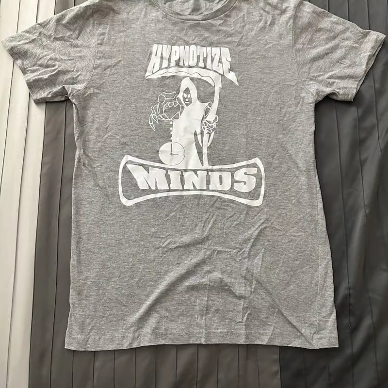 T-shirt gris Three 6 Mafia Hypnotize Minds, taille complète S 5XL ES265