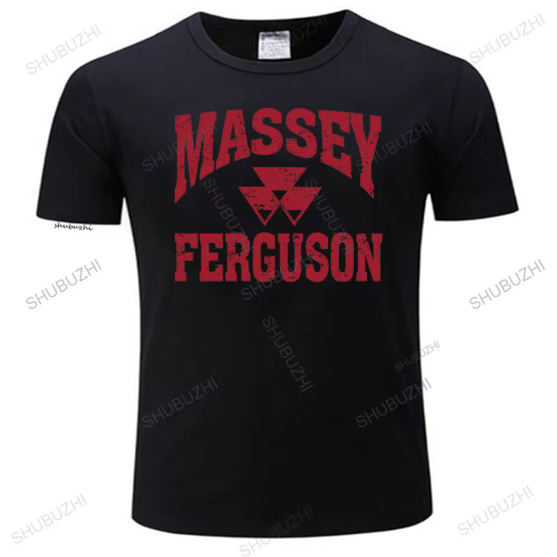 T-shirt Massey Ferguson Gris à Manches Courtes et Col Rond pour Homme et Femme
