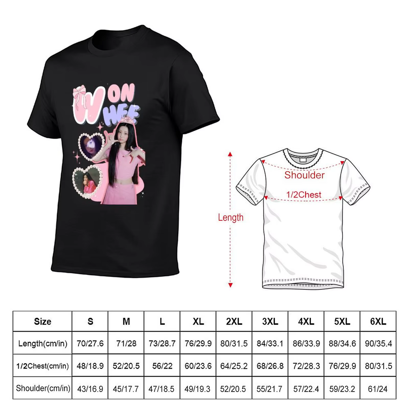 Illit (KPOP) T-Shirt Blouse hauts mignons hommes T-Shirt graphique