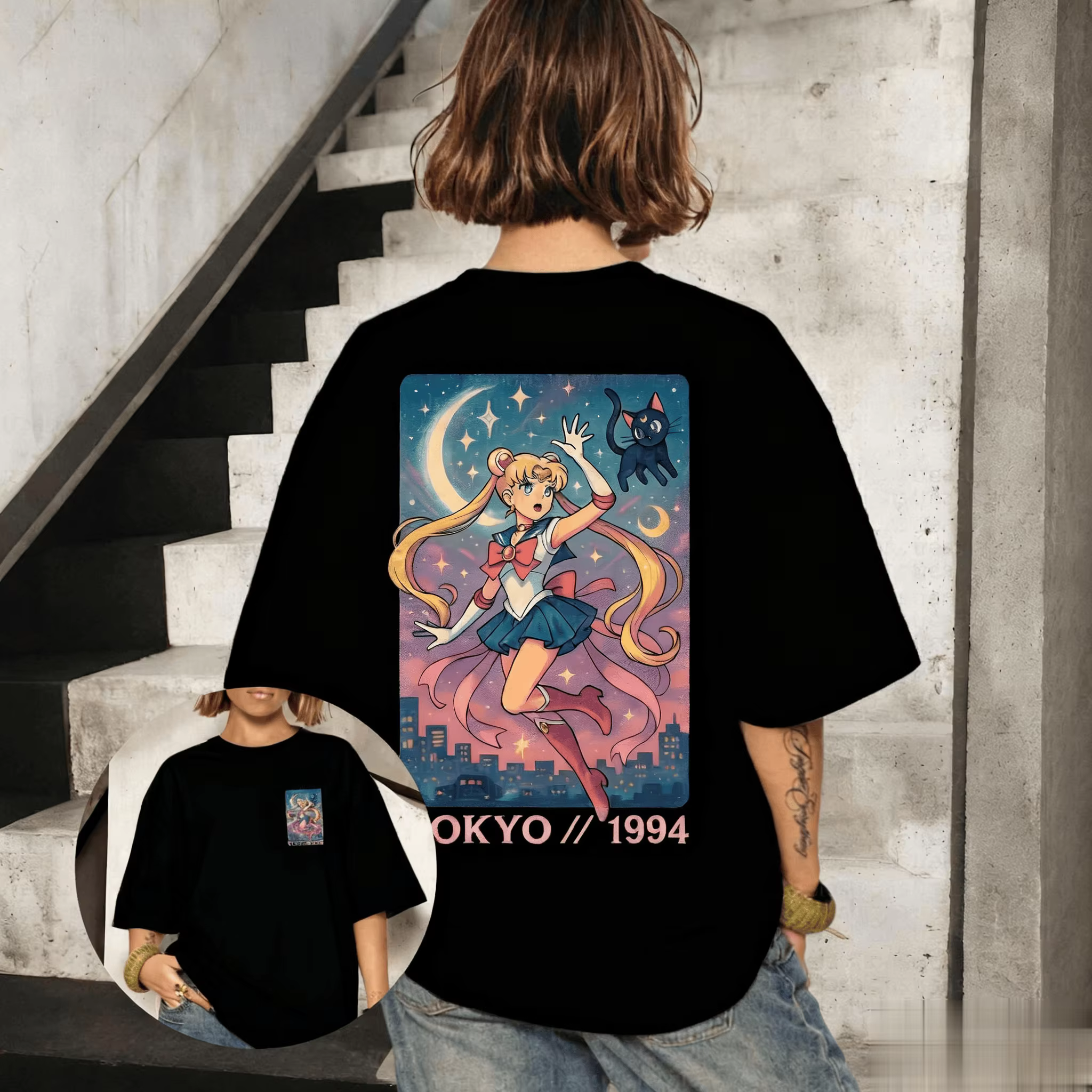 Nouveau T-shirt graphique Sailor Moon Anime 2026 pour hommes et femmes