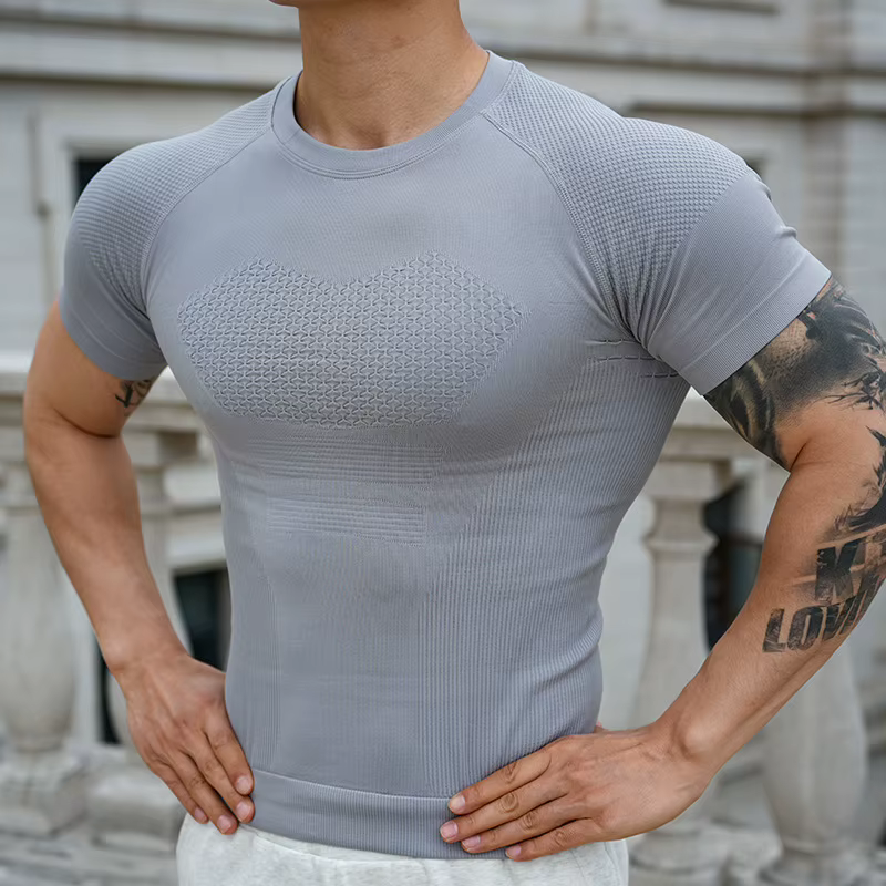T-shirt de course à manches courtes pour hommes