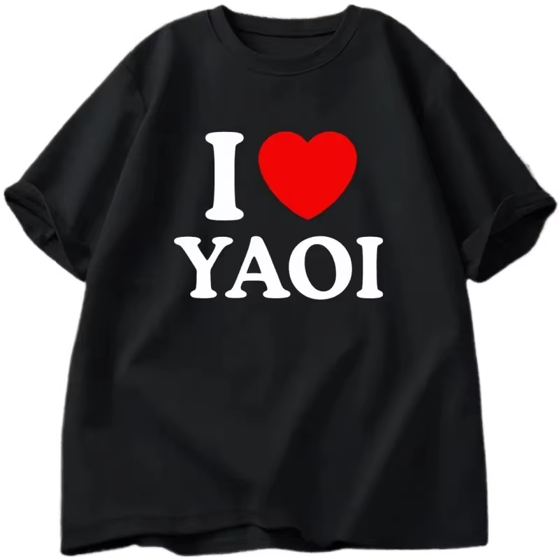 J'aime Yaoi T-Shirt femmes drôle à manches courtes vêtements Streetwear Y2k t-shirts graphiques Vintage ample