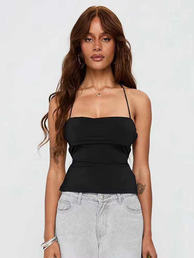 Haut Corset à nouer au dos pour femmes