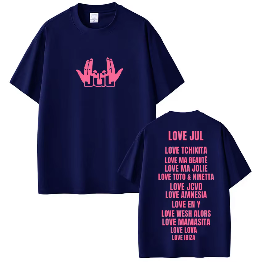 Rappeur Jul Love Jul T-shirt graphique classique hommes femmes mode Hip Hop manches courtes coton surdimensionné