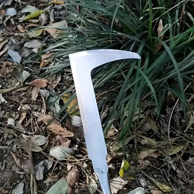 Couteau de désherbage de jardin en acier inoxydable, outil de désherbage manuel à manche en bois pour pelouse, potager et entretien des plantes, jardinage d'été A