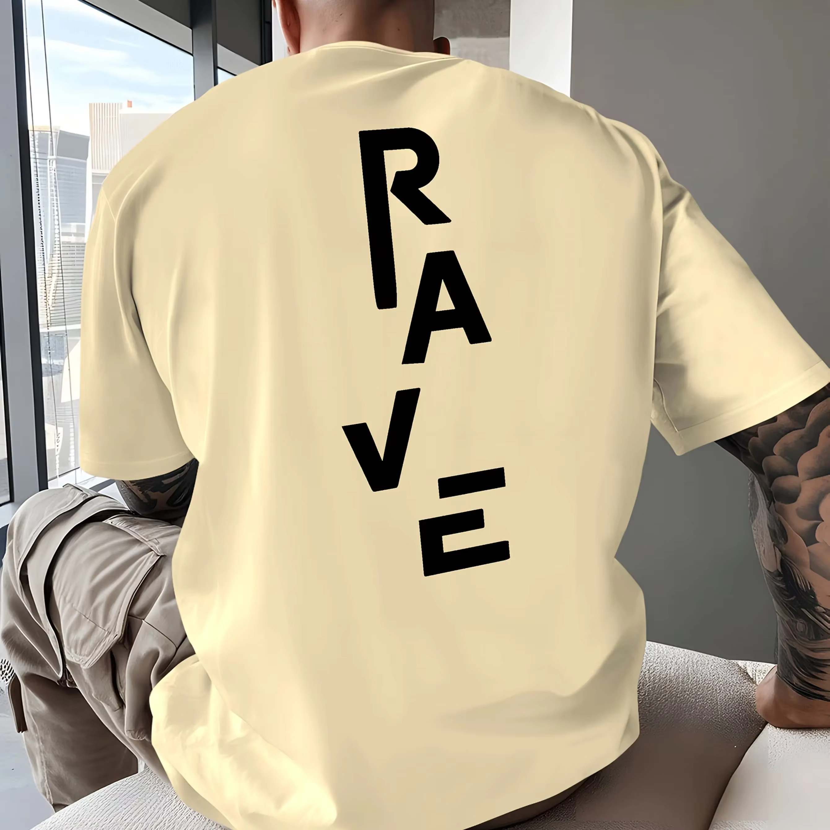T-shirt minimaliste RAVE pour hommes