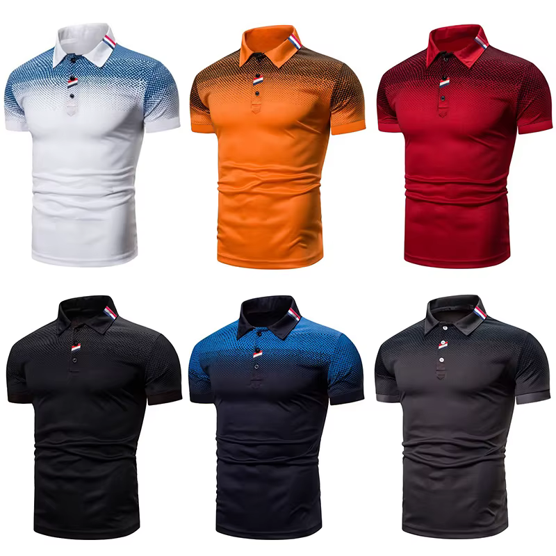 Été hommes Polo chemise mince décontracté chemises d'affaires à manches courtes luxe