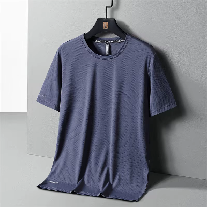 Haute qualité glace soie T-Shirts hommes grande taille 8XL homme t-shirt gros