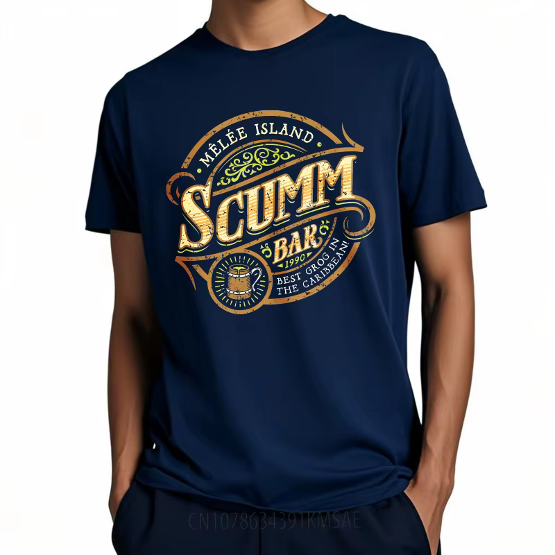 T-shirt classique d'été unisexe M � � l l � � e Island Scumm Bar Best Grog In The Caribbean