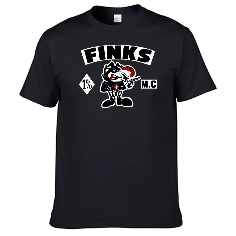 T-shirt Hurcycles Club The Finks Mc pour homme, chemise 100% coton, N01