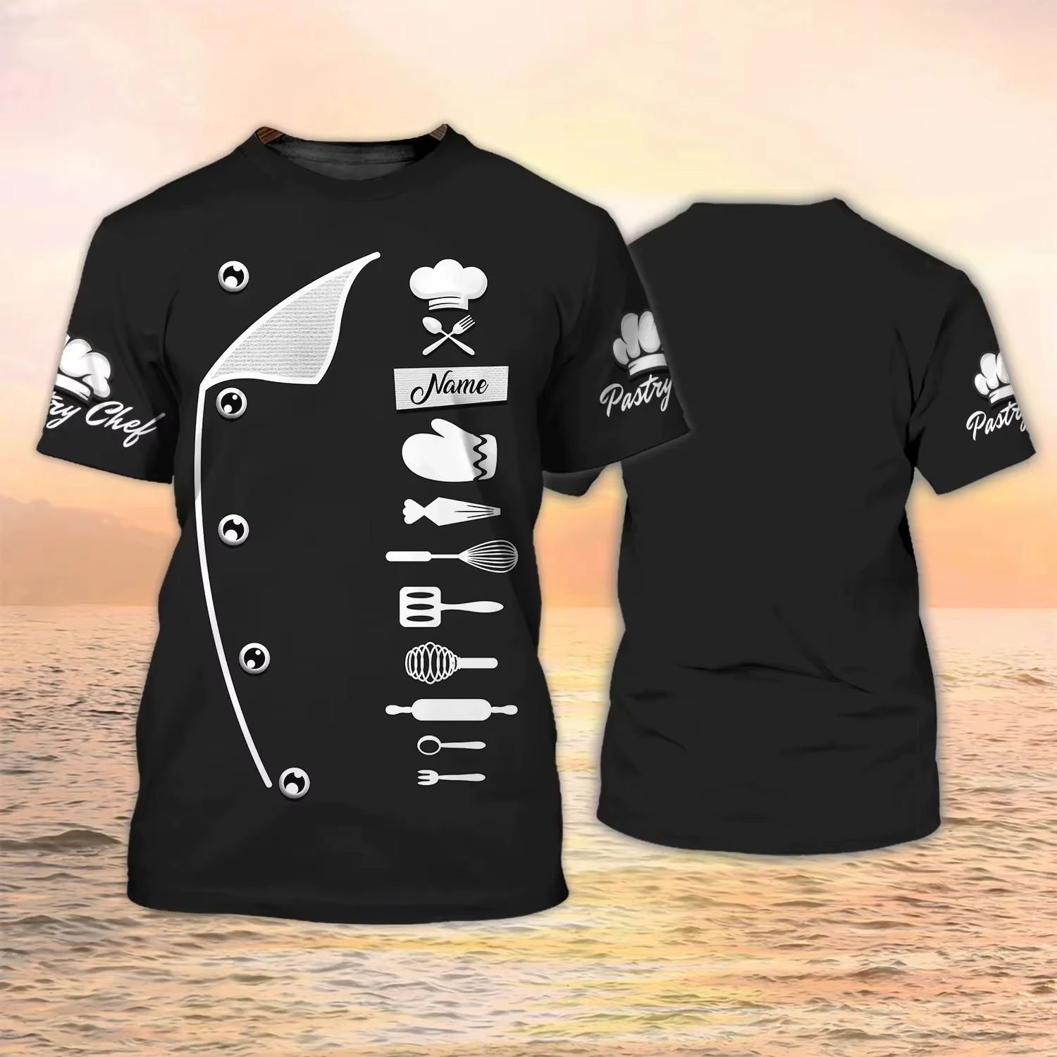 T-shirt à col rond personnalisé pour homme