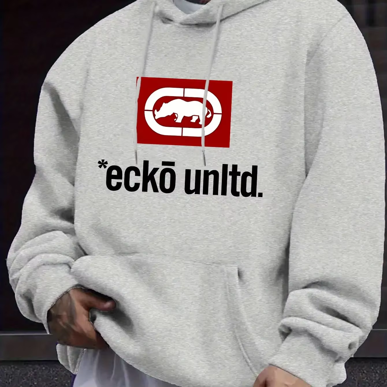 Nouveau sweat à capuche pour homme 2026 avec motif « Ecko Unlimited » - Pull décontracté à manches longues coupe classique automne/hiver