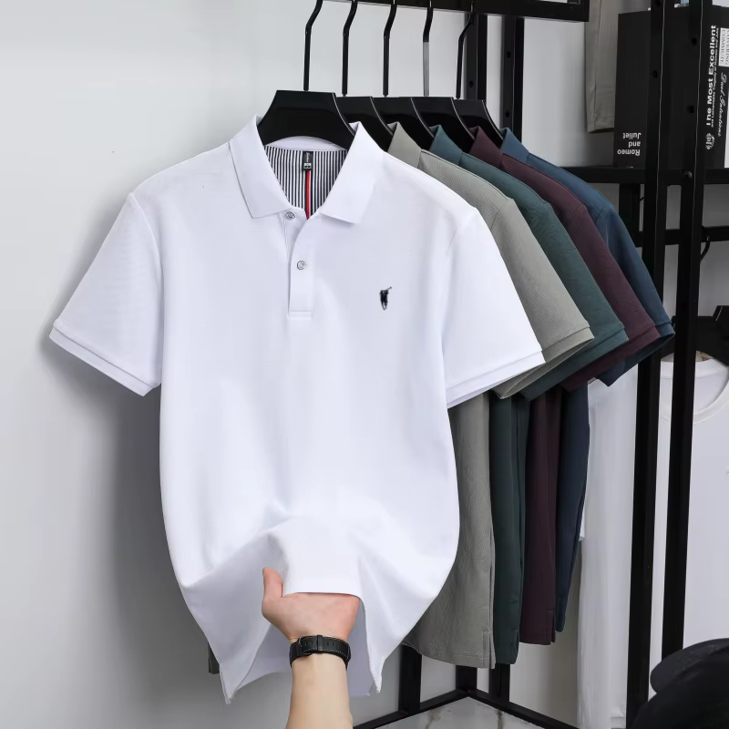 Polo à manches courtes 100% coton haut de gamme marque de luxe mode Paul poney broderie Golf hommes tops Business Casual t - shirt