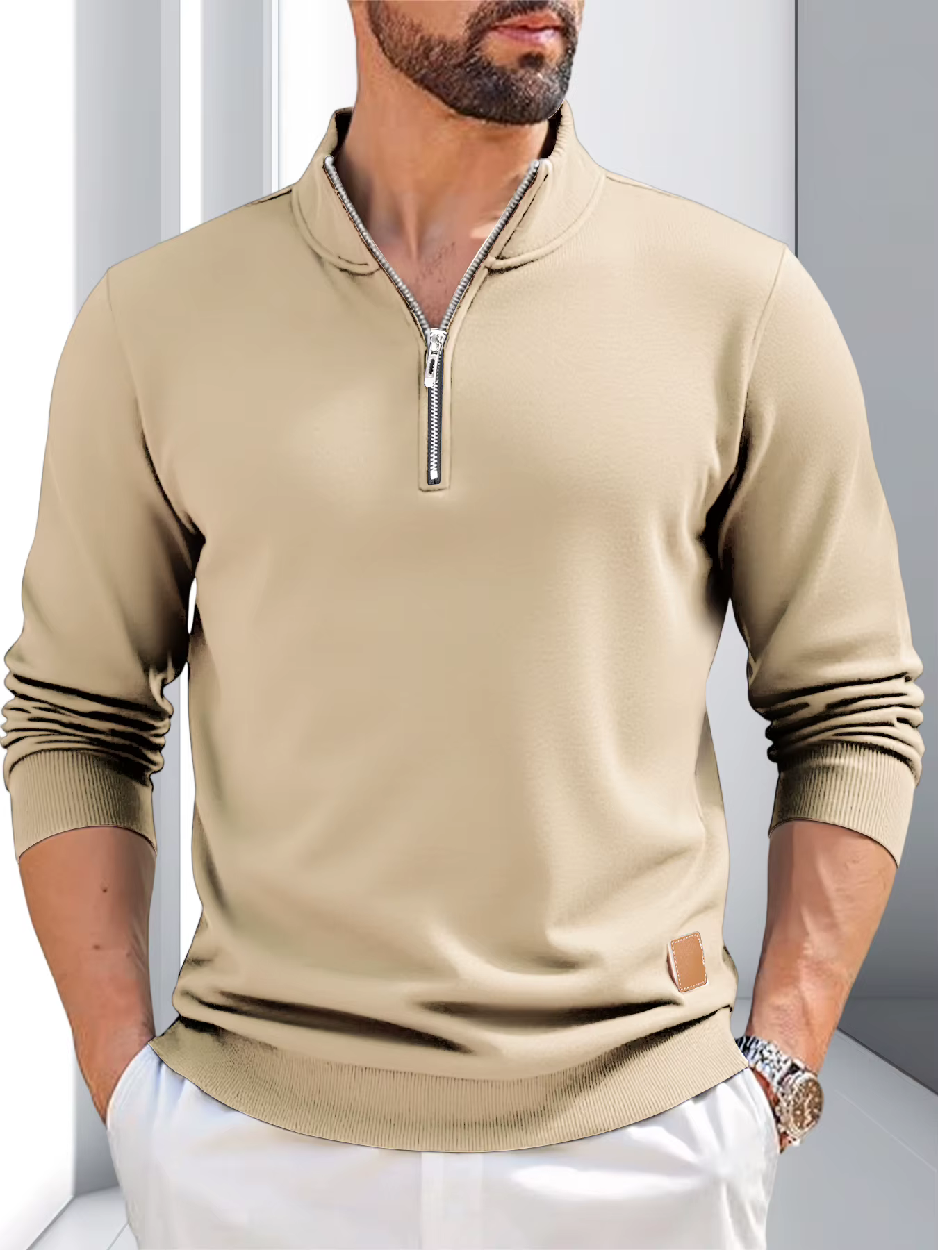 Robe pull à fermeture éclair pour hommes