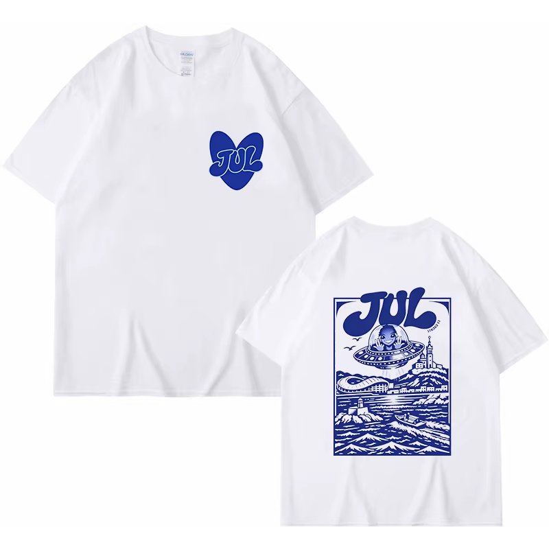 T-shirt Oversize Rapper Jul pour Homme et Femme – Vêtement Tendance Hip Hop à Manches Courtes