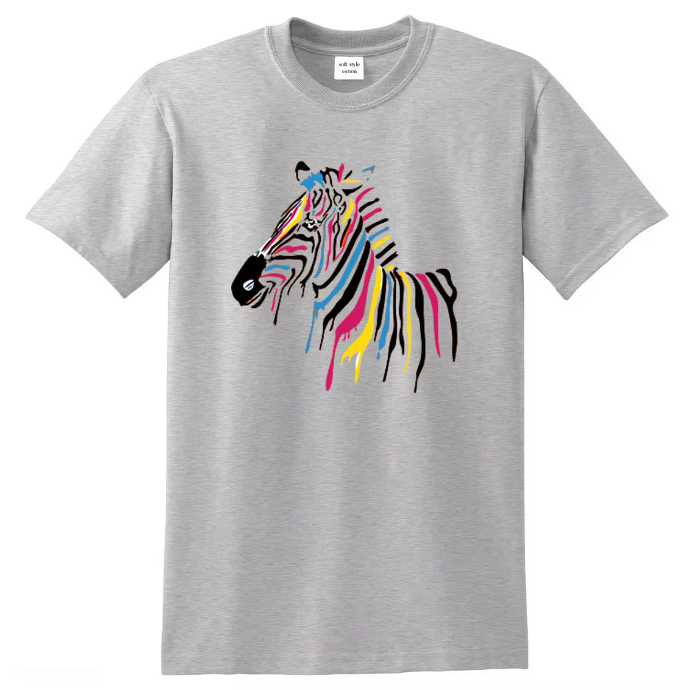 T-shirt imprimé zèbre pour hommes