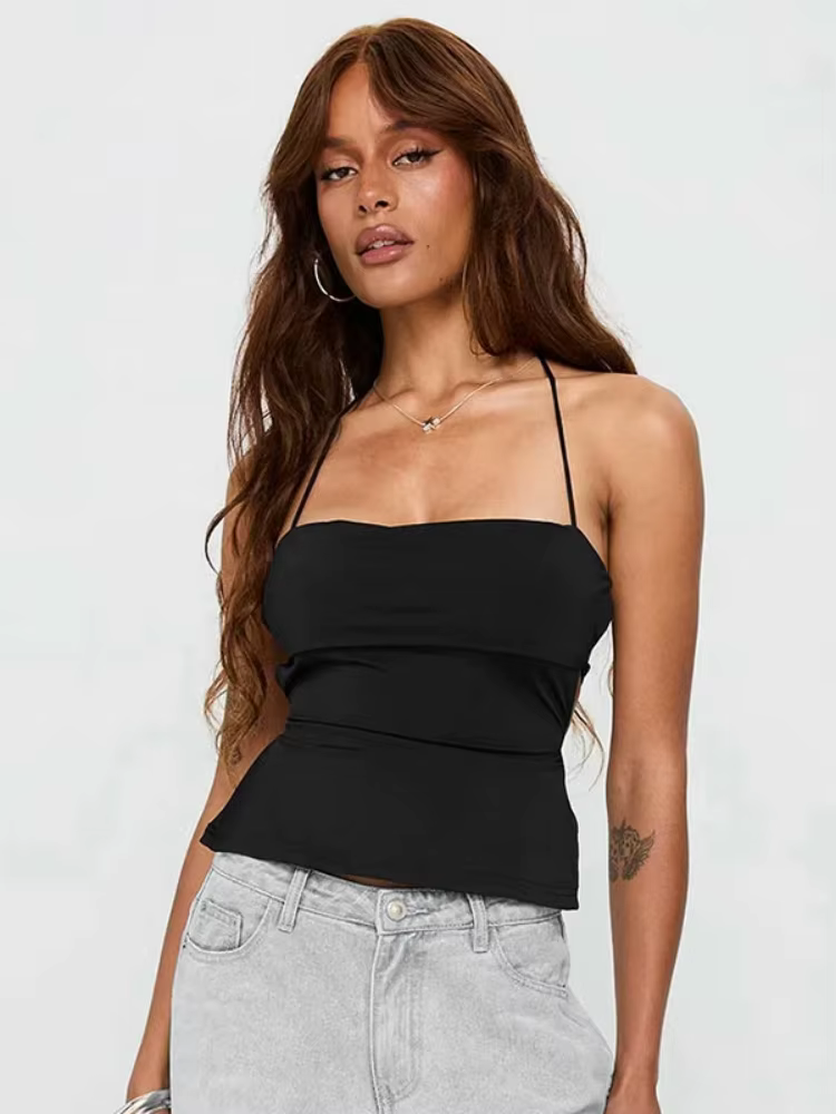 Haut Corset à nouer au dos pour femmes