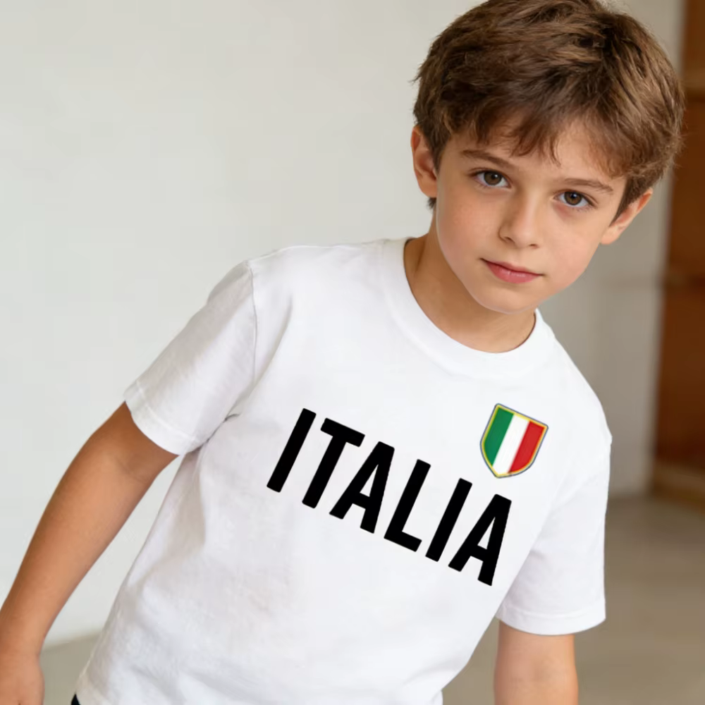 ITALIA Simple enfants T-Shirt italie mémorial vêtements garçons et filles décontracté vie quotidienne coton chemise
