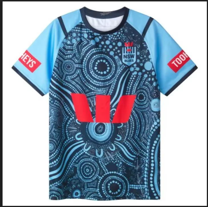 Nouveau maillot d'entraînement bleu australien, maillot de rugby bleu pour hommes, vêtements de sport décontractés respirants à séchage rapide 3dt