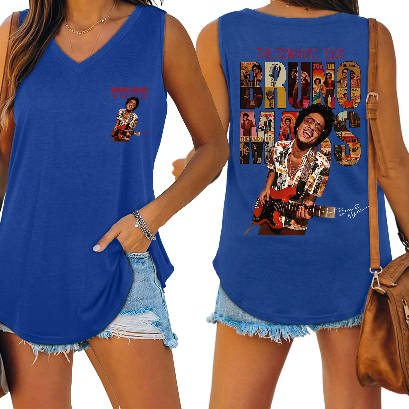 Bruno Mars The Romantic Tour 2026 Tank Top pour femme