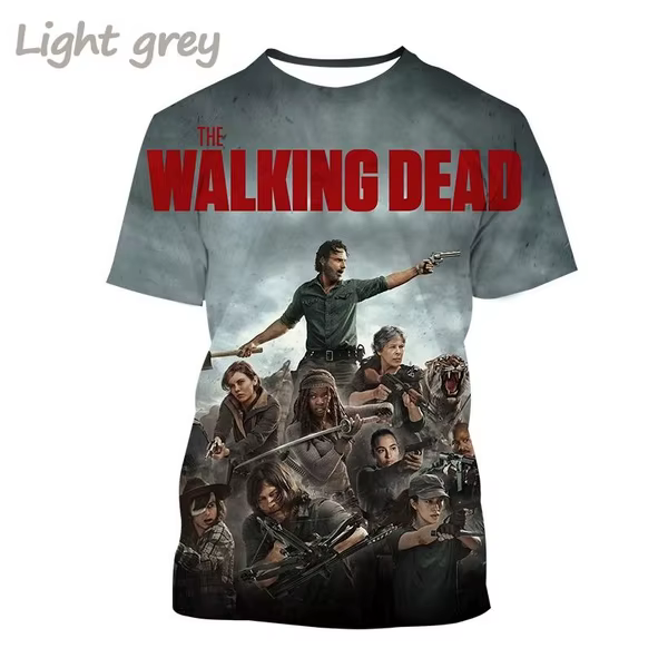Classique horreur TV The Walking Dead T-shirts 3D Daryl Dixon imprimer unisexe Streetwear été nouveaux hommes femmes à manches courtes t-shirt Y2k haut