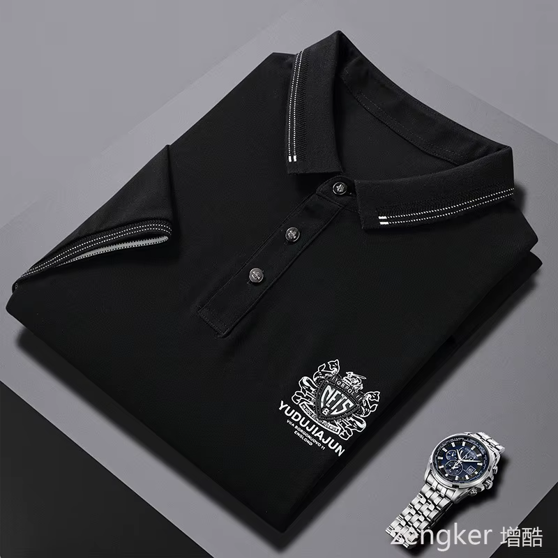 Polo grande taille à manches courtes pour hommes