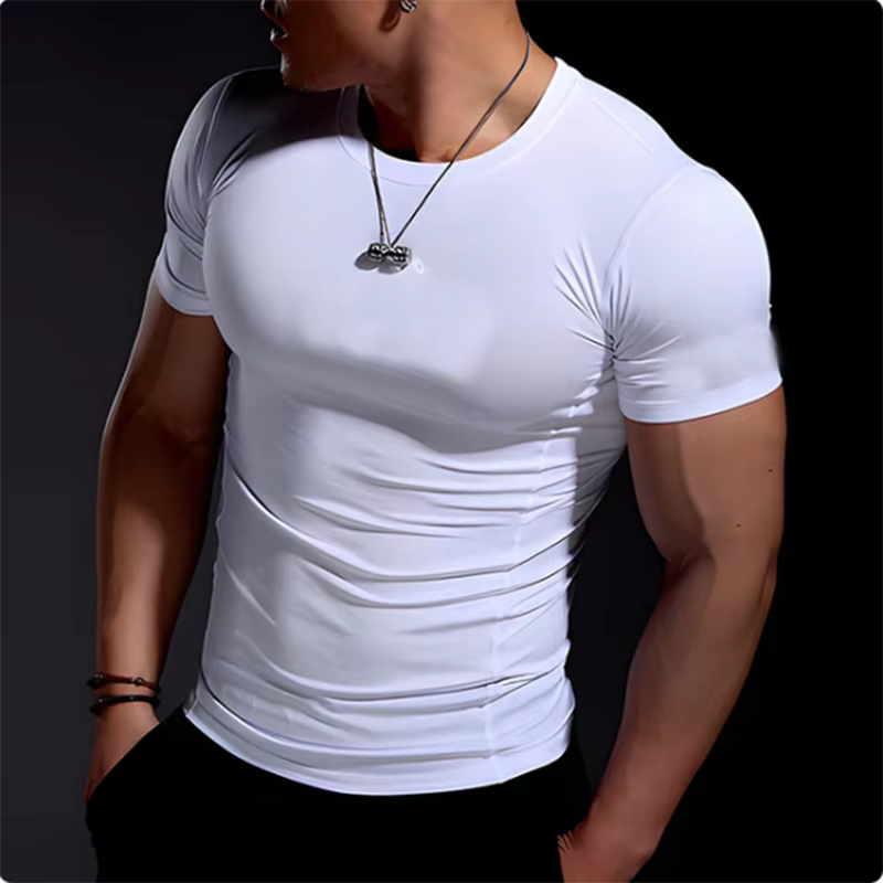 T-shirt de compression élastique à séchage rapide pour homme