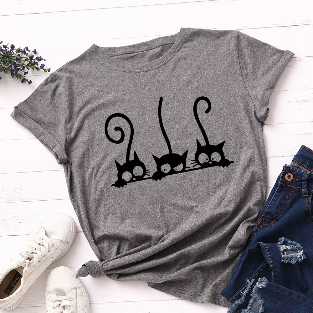 T-shirt manches courtes femme 100% coton