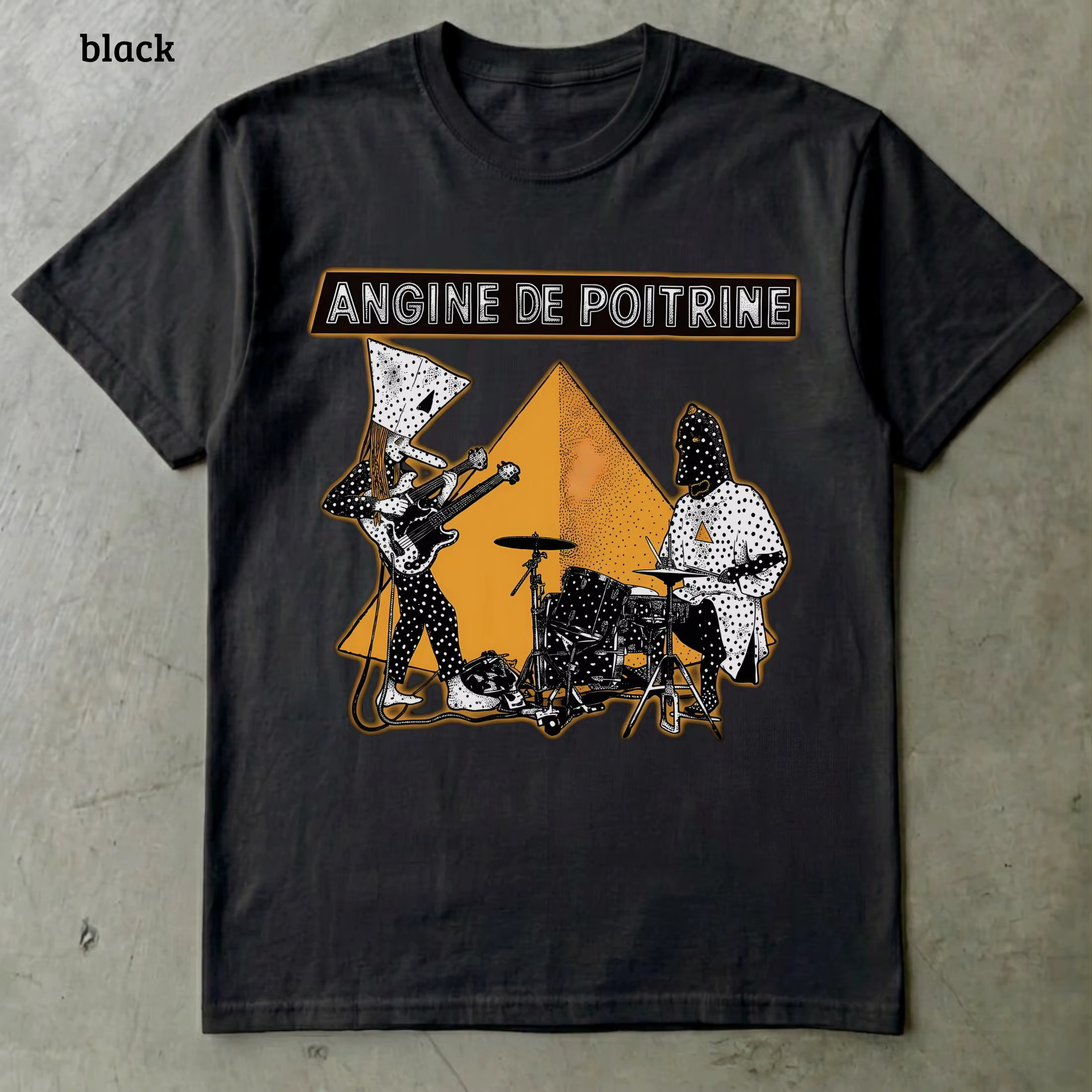 T-shirt Unisexe Angine De Poitrine Band Graphic 2026 pour Homme et Femme