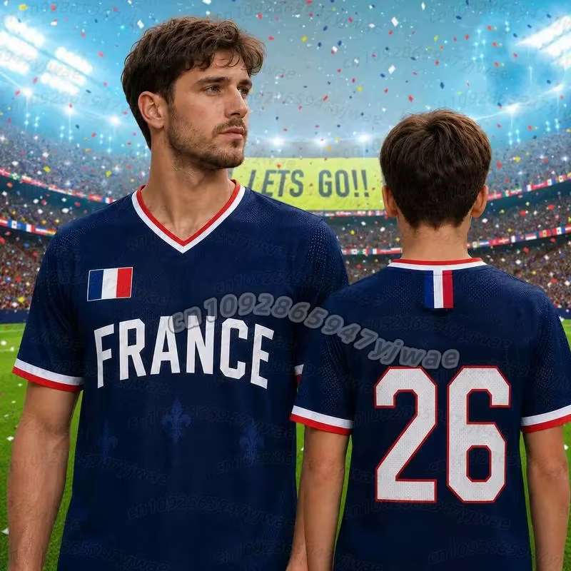 Maillot de football Y2K 2026 Mbappé 10 imprimé drapeau français