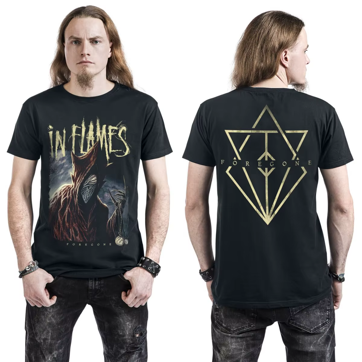 T-shirt en coton unisexe à motif Top in Flames