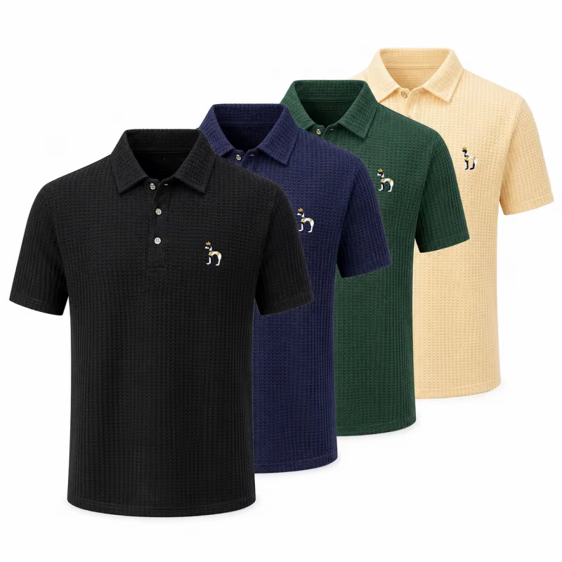 Nouveau Polo Homme Designer Brodé Décontracté Couleur Unie Manches Courtes avec Col Revers T-shirt Tendance Vêtements Décontractés pour Hommes