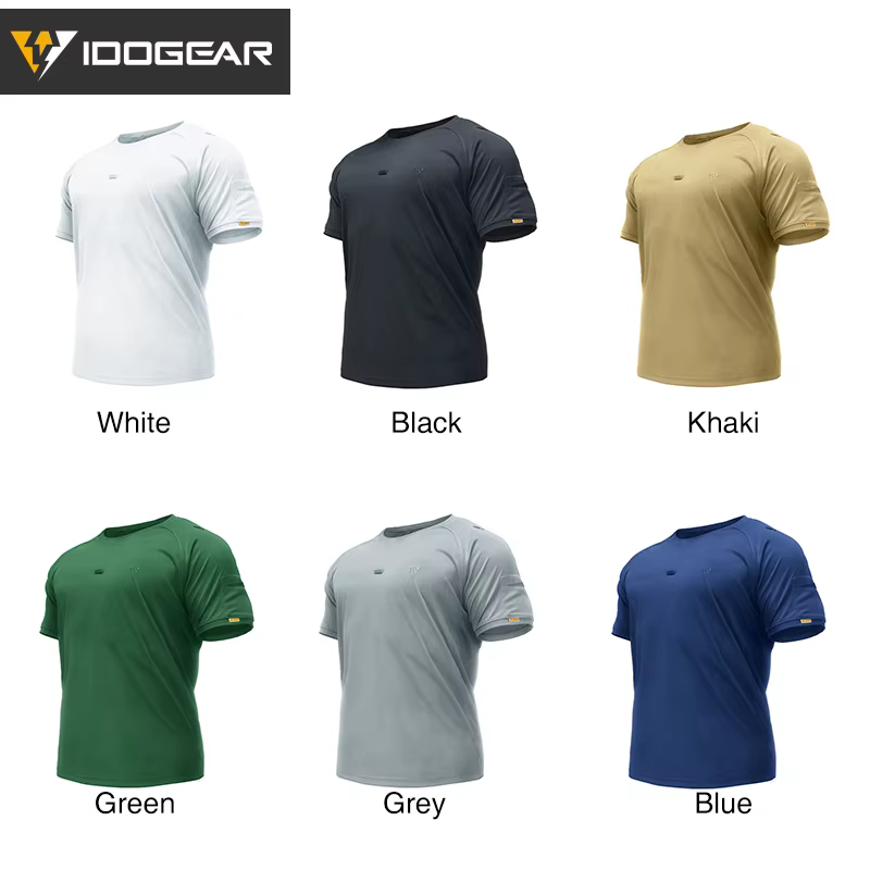 T-shirt tactique d'été IDOGEAR respirant à col rond