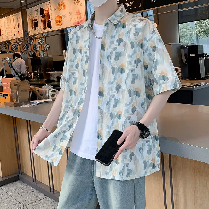 2025 Chemise décontractée à manches courtes pour hommes à la mode – Coupe légère et respirante pour l'été