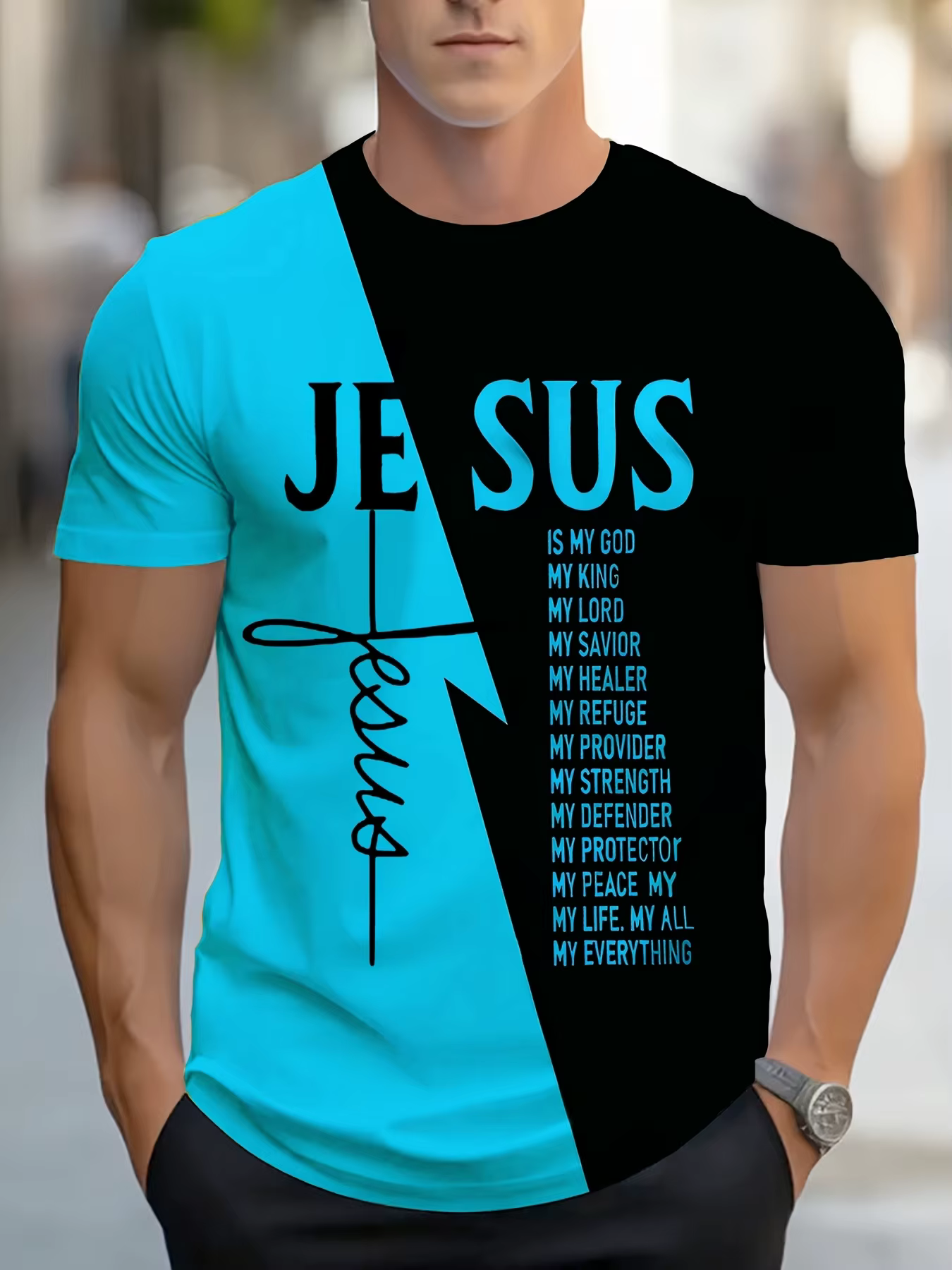 T-shirt col rond pour hommes